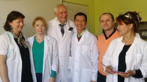 Dr.Chanrda Irawan and Russian Professor Oleg Maslennikov and his colleagues - image courtesy of Bali Ozone Clinic