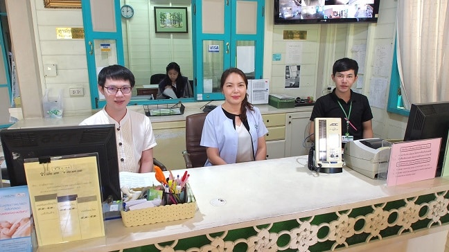 Center of Thai Traditional and Complementary Medicine main reception and registration desk