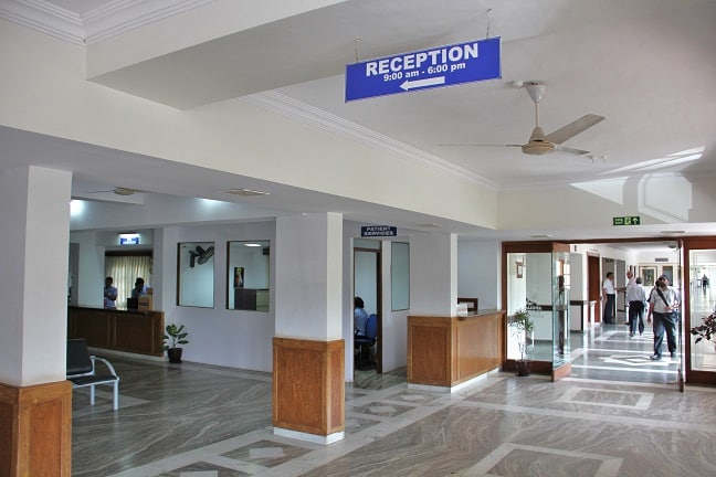 Reception of Apollo Victor Hospital, Goa