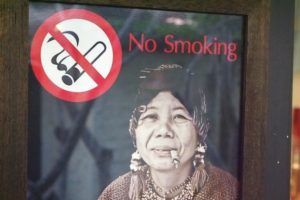 No smoking sign inside Fah Lanna Spa