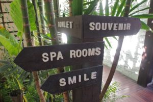 Signs inside Fah Lanna Spa Chiang Mai