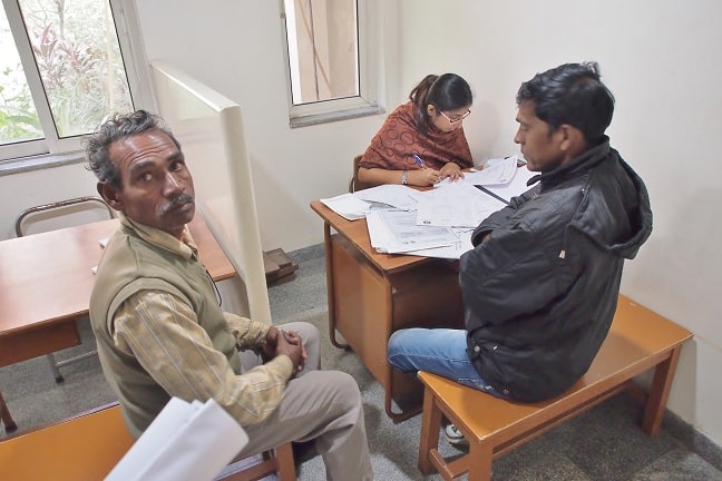 Patients at the assisting doctor-Banerji Clinic