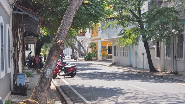 Puducherry White Town street view