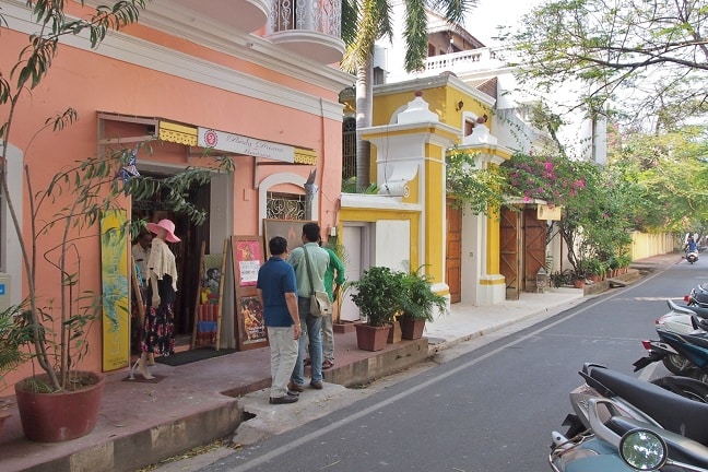 French style White Town in Puducherry - Pondicherry, India